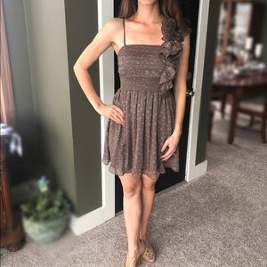NWT Tan one shoulder party/cocktail dress